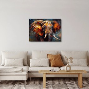 Tablou pe sticlă - Pictura unui elefant (70x50 cm)