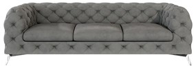 Canapea gri cu tapițerie din catifea 243 cm Chelsea – Ropez