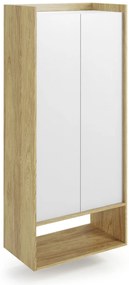 Dulap modular Mobius 2D natur/alb – H179 cm