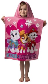 Poncho pentru copii roz din frotir Paw Patrol – Jerry Fabrics