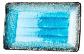 Farfurie servire din ceramică MIJ Sky, 21 x 13,5 cm, albastru