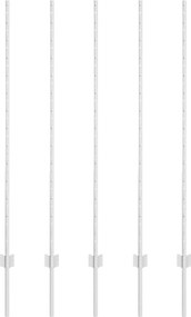 vidaXL Stâlp de gard. 5 pcs Argintiu 140 cm Oțel