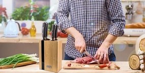 Set de cuțite G21 Gourmet Rustic 5 bucăți + blocde bambus