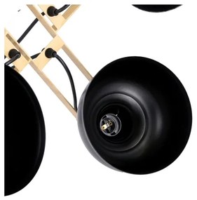 Lustră pe cablu RENO 4xE27/40W/230V neagră/maro