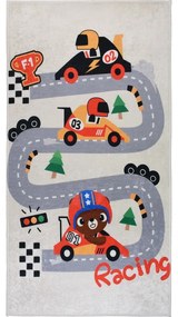 Covor de joacă pentru copii fildeș lavabil 80x120 cm Race Time – Vitaus