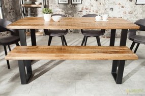 Banca industrial style Iron Craft mango natur, 170cm A-38666 VC