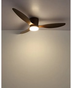 Lustra LED cu ventilator si telecomanda ARMANDO aspect lemn 03666H GL
