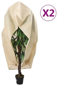 vidaXL Huse pentru plante din fleece cu fermoar 2 buc 70 g/m² 2,36x2 m