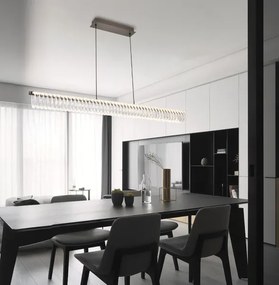 Lustru LED suspendat pe cablu ALBA LED/39W/230V gri/transparent