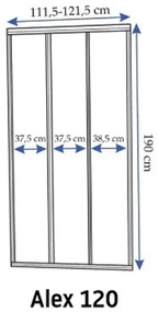 Usa de nisa culisanta Rea Alex 120 cm sticla 4 mm crom