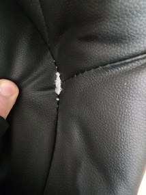 OFERTA Scaun de bar negru din piele ecologica KAST II. calitate secunda