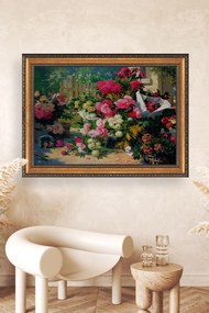 Pictură decorativă pe pânză înrămată, Wallity, Culoare: Multicolor