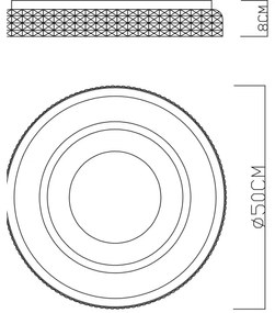 Globo 41290-52 - Plafonieră LED dimabilă LUCKY LED/52W/230V cu DO