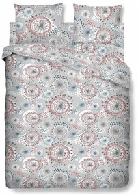 Lenjerie de pat dubla Whisper, Bedora, 4 piese, 100% bumbac, multicolor