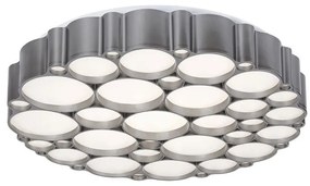 Lustra LED aplicata stil modern Andela 50cm argintie