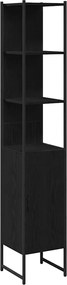 vidaXL Dulap de Baie Stejar negru 33 x 33 x 185,5 cm Lemn compozit