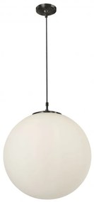 Lustra / Pendul design modern 30cm Atom black / opal 6088 SRT