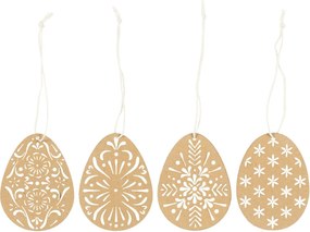 Oua de Paste din hartie cu model, bej - mai multe modele