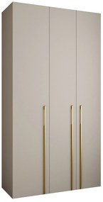 Dulap de haine 130 cm Carmela 50-3 (Cașmir + Auriu). 1126780