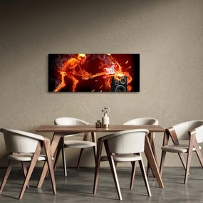 Tablou - Muzica în flăcări (120x50 cm)