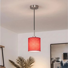 Brilagi - Pendul LED pe cablu NUBILA 1xE27/60W/230V Ø 14 cm negru/roșu