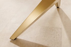 Masuta design modern, Metal, Auriu, Ceramica, Alb, ART LIVING 130cm, A-46204 VC