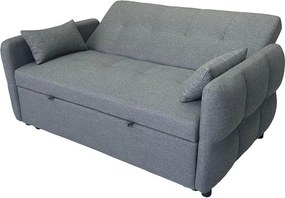 Canapea extensibilă cu două locuri Avenberg ZELDA, gri