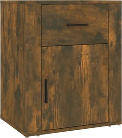 vidaXL Noptieră, stejar fumuriu, 50x36x60 cm, lemn compozit