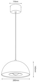 Lustră pe cablu ELGUND 1xE27/15W/230V d. 28,5 cm bej