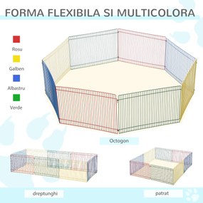PawHut tarc modular pentru animale mici, 8 piese, 69x69x23cm | AOSOM RO