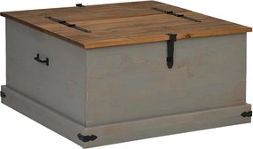 vidaXL Cufă de depozitare HALDEN gri 91x91x47 cm lemn masiv de pin