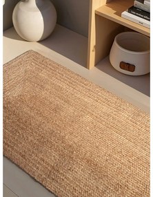 Covor tip traversă în culoare naturală reversibil, țesut manual din iută 80x200 cm Sharmila Natural Brown – Hanse Home