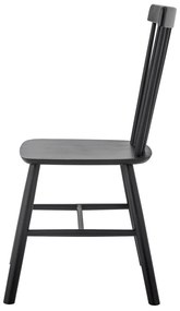 Scaun de dining negru din lemn de arbore de cauciuc Mill – Bloomingville