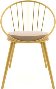Scaun metal, Dining Homs, auriu, 76 x 62 cm,30450