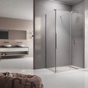 Cabina de dus dreptunghiulara usa culisanta Radaway Furo KDJ 120x110 profil crom lucios dreapta