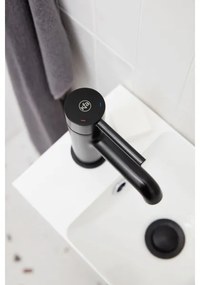 Baterie de lavoar + ventil KFA Armatura 5032-815-81 MOZA 15,2 cm negru mat