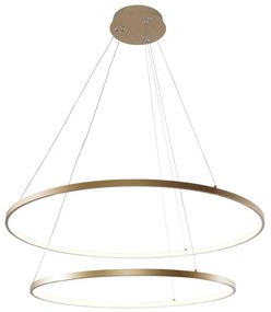 Lustra LED moderna design circular BRENO auriu 60/80cm