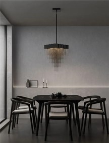 Lustra LED suspendata design modern REVIA negru