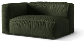 Modul pentru canapea modulară verde cu tapițerie din catifea (cu colț pe partea stângă) Martina – Micadoni