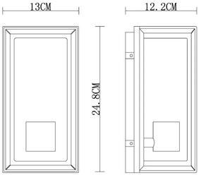 Aplică de exterior Globo 31982W LOGANA 1xE27/60W/230V IP44 alb