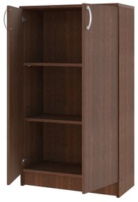 Biblioteca haaus Flint, 2 Usi, Wenge, 70 x 32 x 122 cm