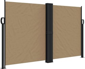 vidaXL Copertină laterală retractabilă, gri taupe, 140 x 1000 cm
