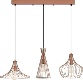 Lustra MEZOPOTAMYA N-1285, auriu-rose, metal, 110x37x122 cm