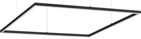 Ideal Lux - Lustră suspendată ORACLE SLIM LED/53W/230V 3000K 90x90 cm, neagră