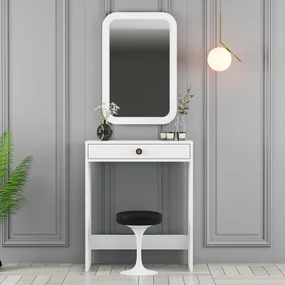 Lisbon Mirror White Cosmetic Table