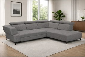 Coltar de living DELTA, sezlong dreapta, stofa gri - New York G003, 31