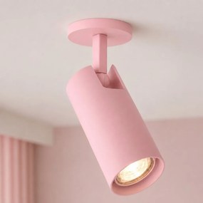 Spot incastrat directionabil cu bec GU10 Linca roz pastel