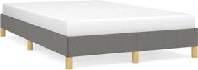 vidaXL Cadru de pat fără saltea gri închis 120x190 cm țesătură
