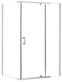Cabină de duș asimetrică Leziter GALS80120 Galatro cu ușă batantă, 80x120x195 cm