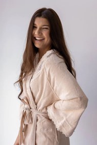 Halat elegant DESTAN de damă în cutie cadou Roz pal / Dusty rose S